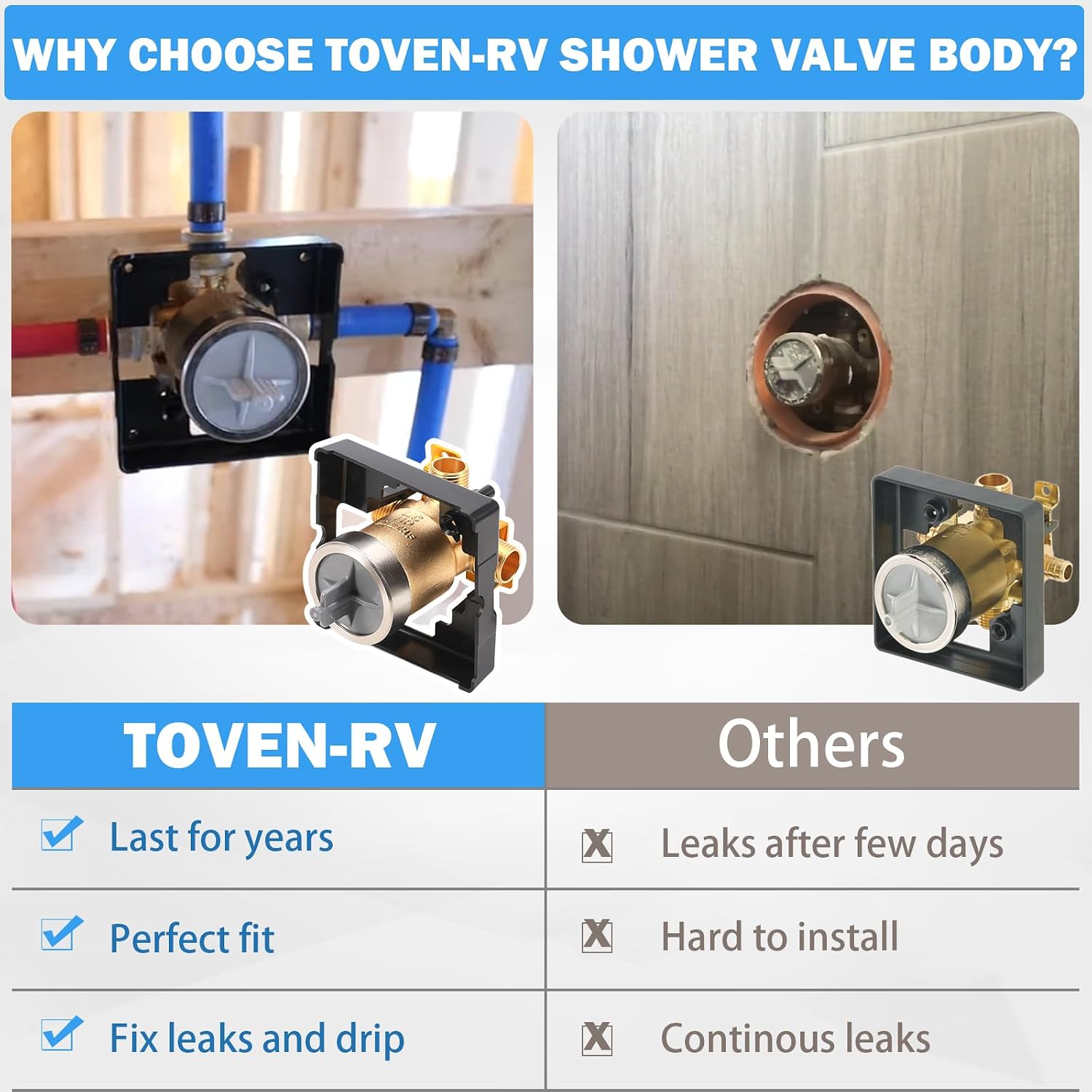 R10000-UNBXHF MultiChoice High Flow Shower Rough-In Valve Body, 1/2-Inch